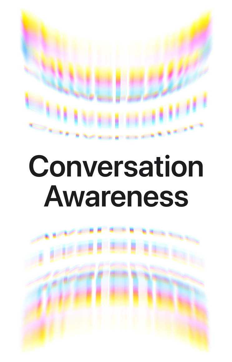 Two people having a conversation, one wearing AirPods Pro 3