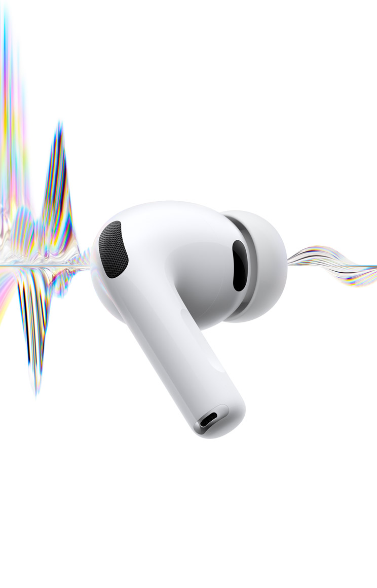 A person on a call wearing AirPods Pro 3